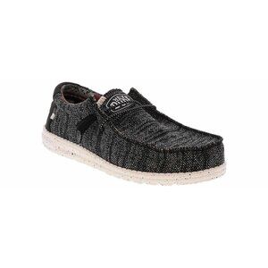 Hey Dude Wally Sox Wide Width Casual Shoe - Men's Size 12 Wide - Black/White